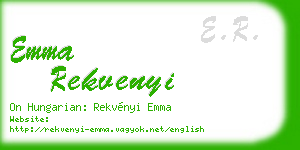 emma rekvenyi business card